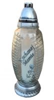ZNICZ LAMPION SZKLANY MAMIE RӯA L1930 SREBRNY